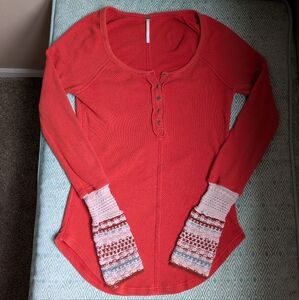 Free People Decorative Sleeve Top